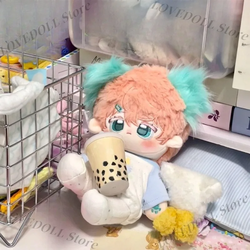 

20cm Anime Attributes Mitter Kawaii Cosplay Plush Cotton Doll Bodyk with Skeleton Cartoon Dress Up Toy Figure Collection Gift