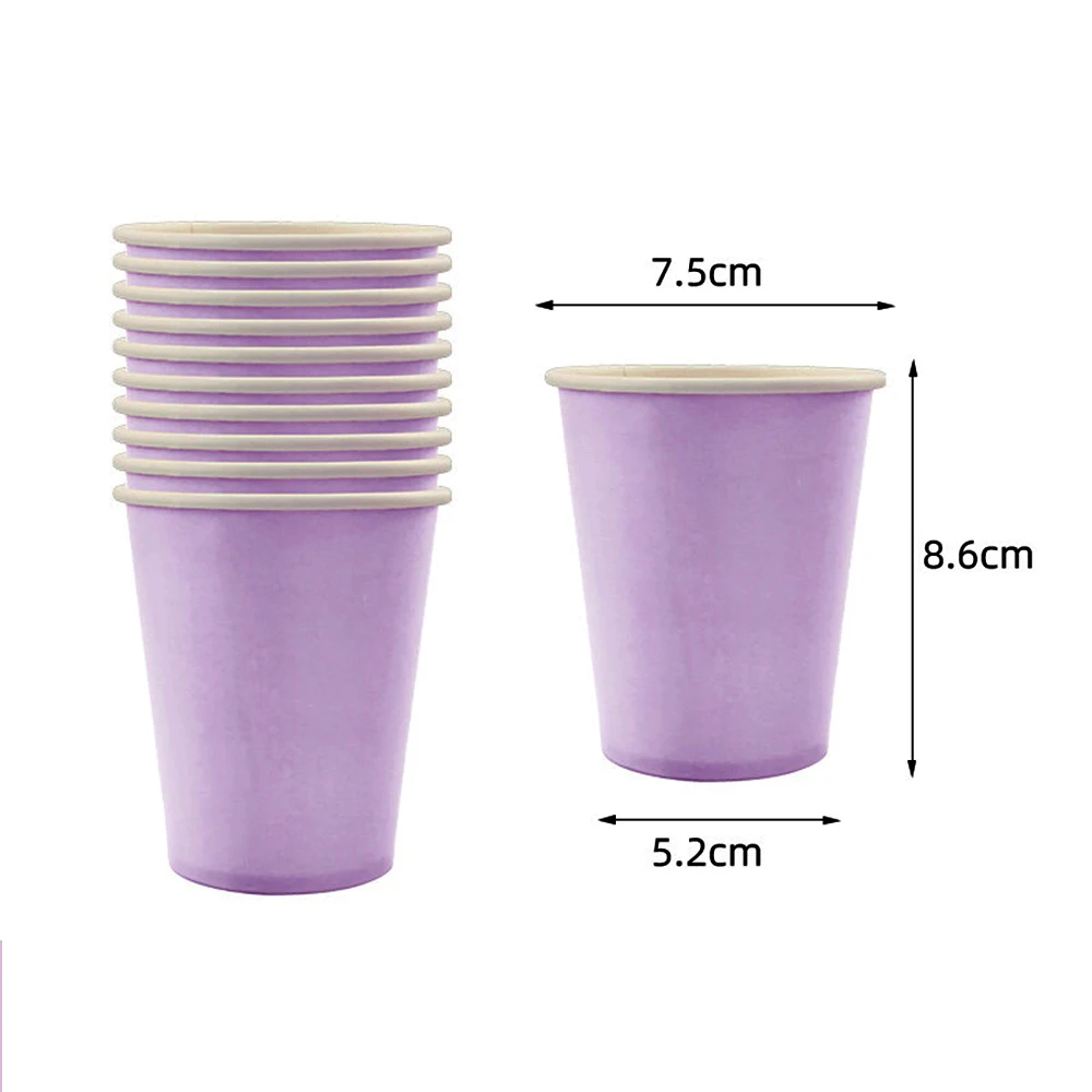 10–300 Stück Partybecher, einfarbig, Einweg-Trinkbecher, Papier-Kaffeebecher, Hochzeit, Babyparty, Geburtstag, Party-Dekoration, Zubehör – Detail 8