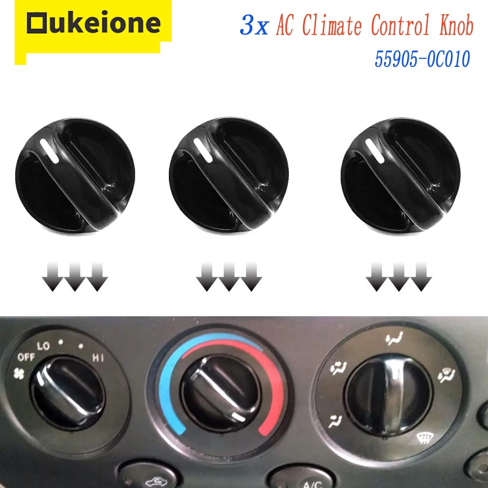 55905-0C010 for Toyota Tundra 2000 2001 2002 2003 2004 2005 2006 AC Climate Control Knob Air Conditioner Heater Control Switch