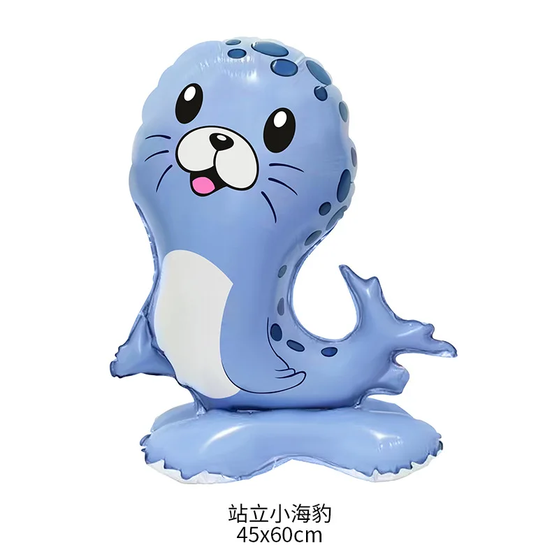 Shark Balloon Ocean Animals Balloon For Kids Boy Child Underwater World Birthday Party Ballons Cute Cartoon Shark Pattern