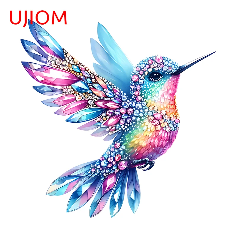 UJIOM Glorious Birds Hummingbird Furry Waifu Wall Sticker Cyberpunk Creative Waterproof Decal For Living Room Wardrobe Kitchen