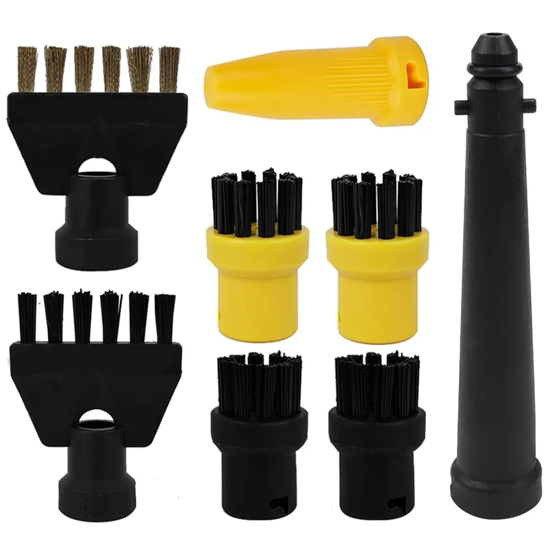Ensemble de brosses à vapeur N89R, 8 pièces, pour nettoyeur à vapeur Karcher SC1 SC2 SC3 SC4 SC5, pièces de rechange, brosse à vapeur pour éliminer les taches tenaces