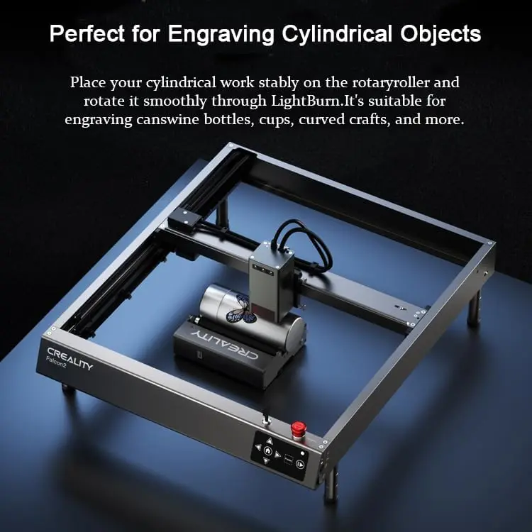 Creality Official Laser Rotary Roller, 360° Laser Engraver Y-Axis Rotary Module For Engraving Cylindrical Objects, 7 Adjustment