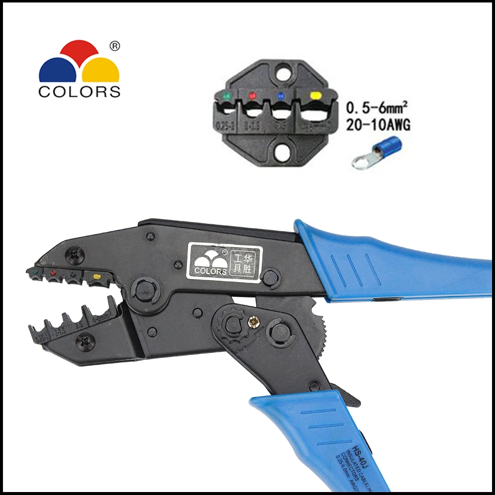 tool ratchet crimping plier european style HS-40J Insulated terminals