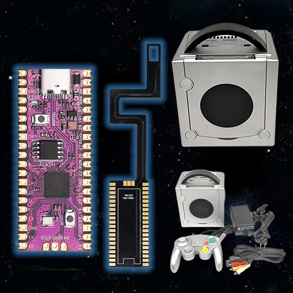 8 Stuks Pi Pico Board Picoboot Ipl Vervanging Modchip Met Sd2sp2 Adapter Gc2sd Kaartlezer Fpc Flex Kabel Voor Nintendo Gamecube