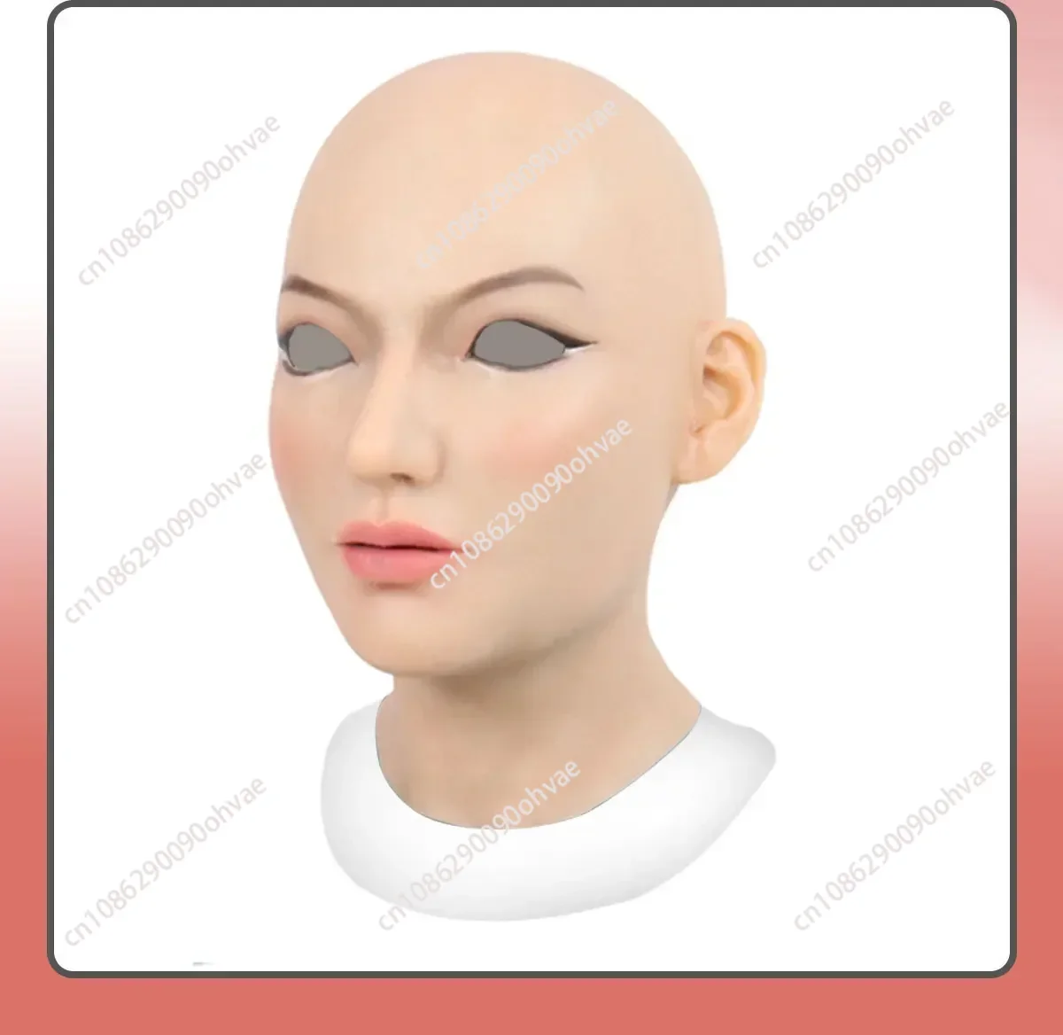 New Adult Full Head Mask Bald Female Shape of Silicone Dress Headwear Halloween Cosplay Accessories Mask Fake Girl Mask