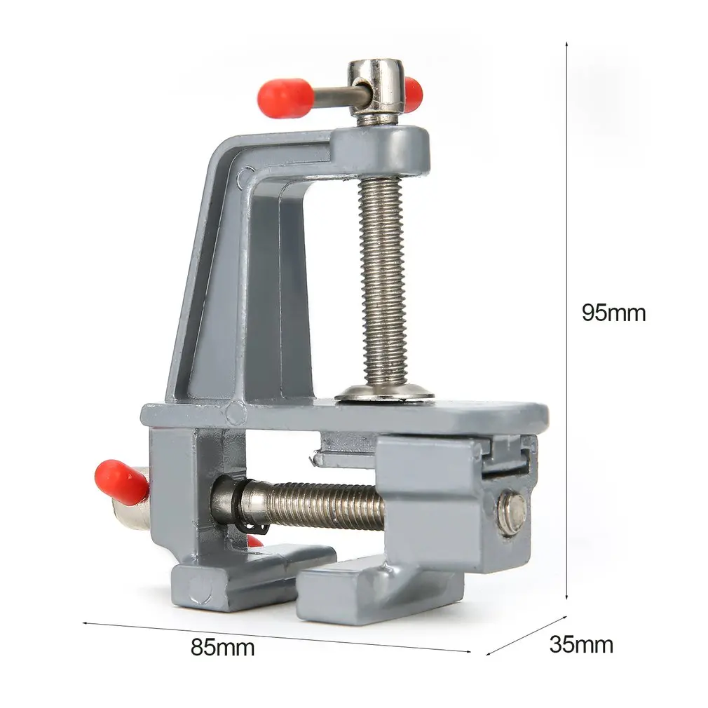 Tornillo de mesa portátil de aleación de aluminio, abrazadera de Metal, piezas de Clip de cerrajero, Banco de tornillo, bricolaje, joyería, artesanía, molde, herramienta de reparación fija