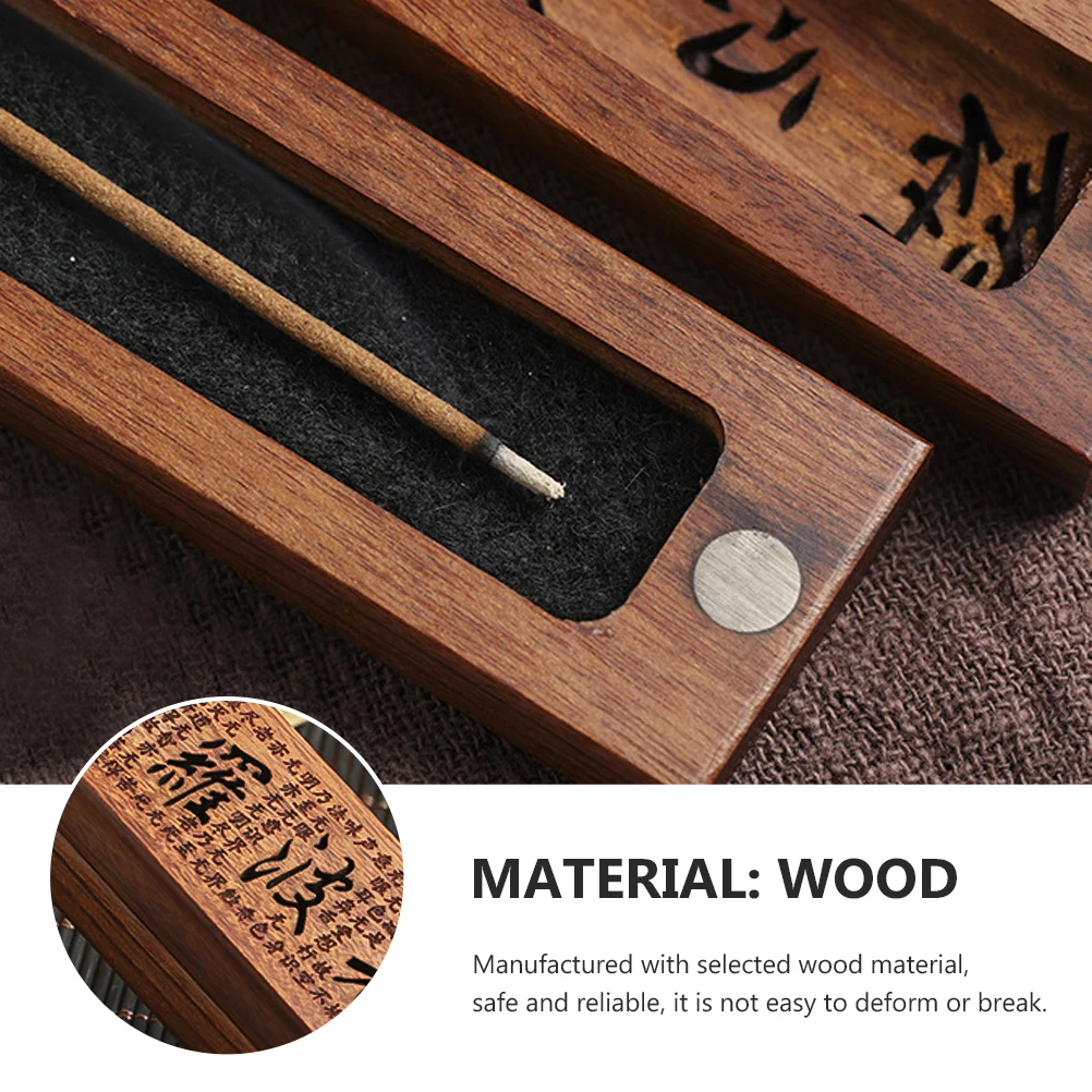 

Exquisite Chinese Style Box Square Hollow Wooden Burner Holder Aromatherapy Furnace Home Office Meditation Decoration Wood