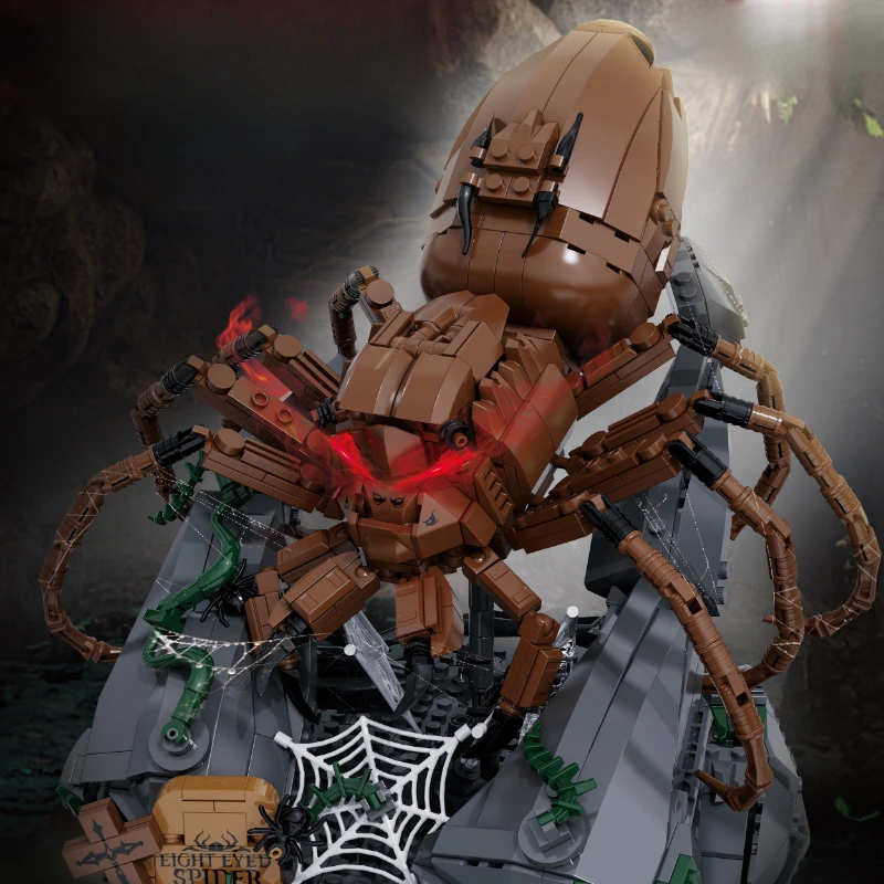 

Коллекционная модель восьмиглазыгоego паука, детские развивающие строительные блоки, игрушки для мальчиков и девочек, подарки на День защиты детей