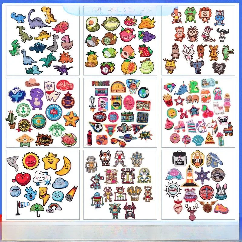 

Suower Embroidered Fabric Patches Sewing DIY Mending Stiers for Clothes T-irts Pants Children's Clothing Decoration
