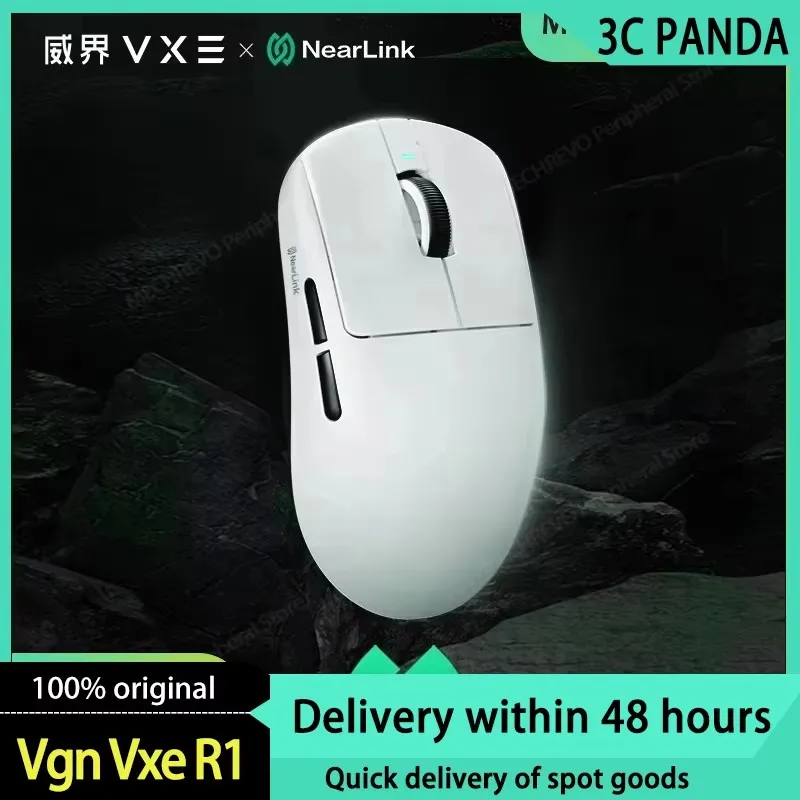 

Беспроводная игровая мышь Bluetooth Vxe R1 Pro Max 2025 года, Dragonfly Paw3395, 2,4 г, эргономичная перезаряжаемая легкая мышь для киберспорта
