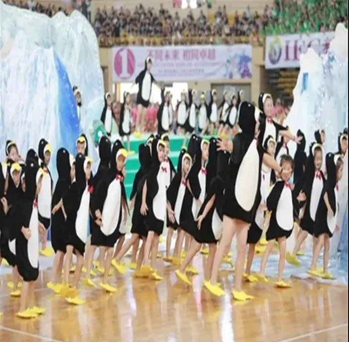 Pinguim Halloween traje para crianças, macacão animal, festa de carnaval Cosplay, vestido extravagante desempenho, trajes infantis, 2024