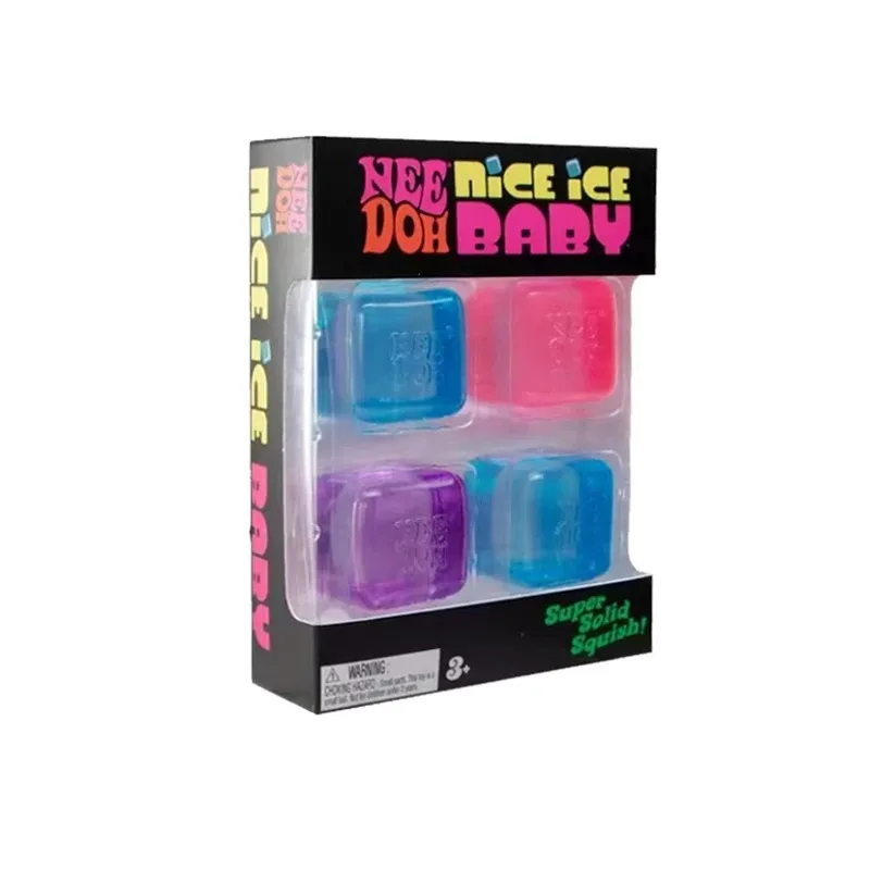 Auf Lager: Squishy Schylling Needoh Nice Cube Sensorisches Spielzeug, Fidget Squishies Needooh, Anti-Stress-Blöcke, Druckentlastungsspielzeug