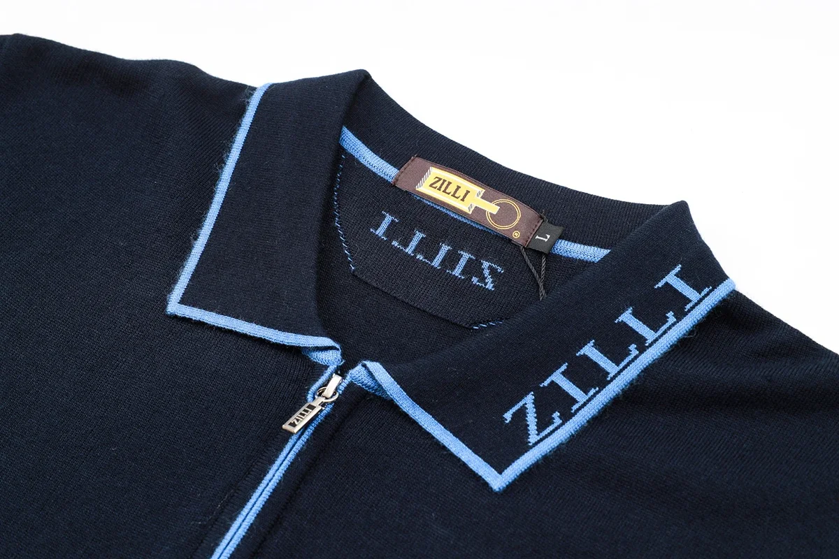 BILLIONAIRE BLKA CPTG Sweater wool men\'s 2025 new warm Casual Zipper Embroidery knitting elastic Long sleeves big size M-5XL