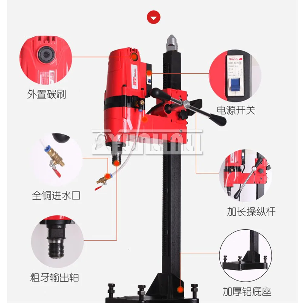 2025 6000W Diamond Core Water Drilling Machine 400mm Concrete Core Drill for Concrete, Brick, Block, Diamond Core Drill Rig
