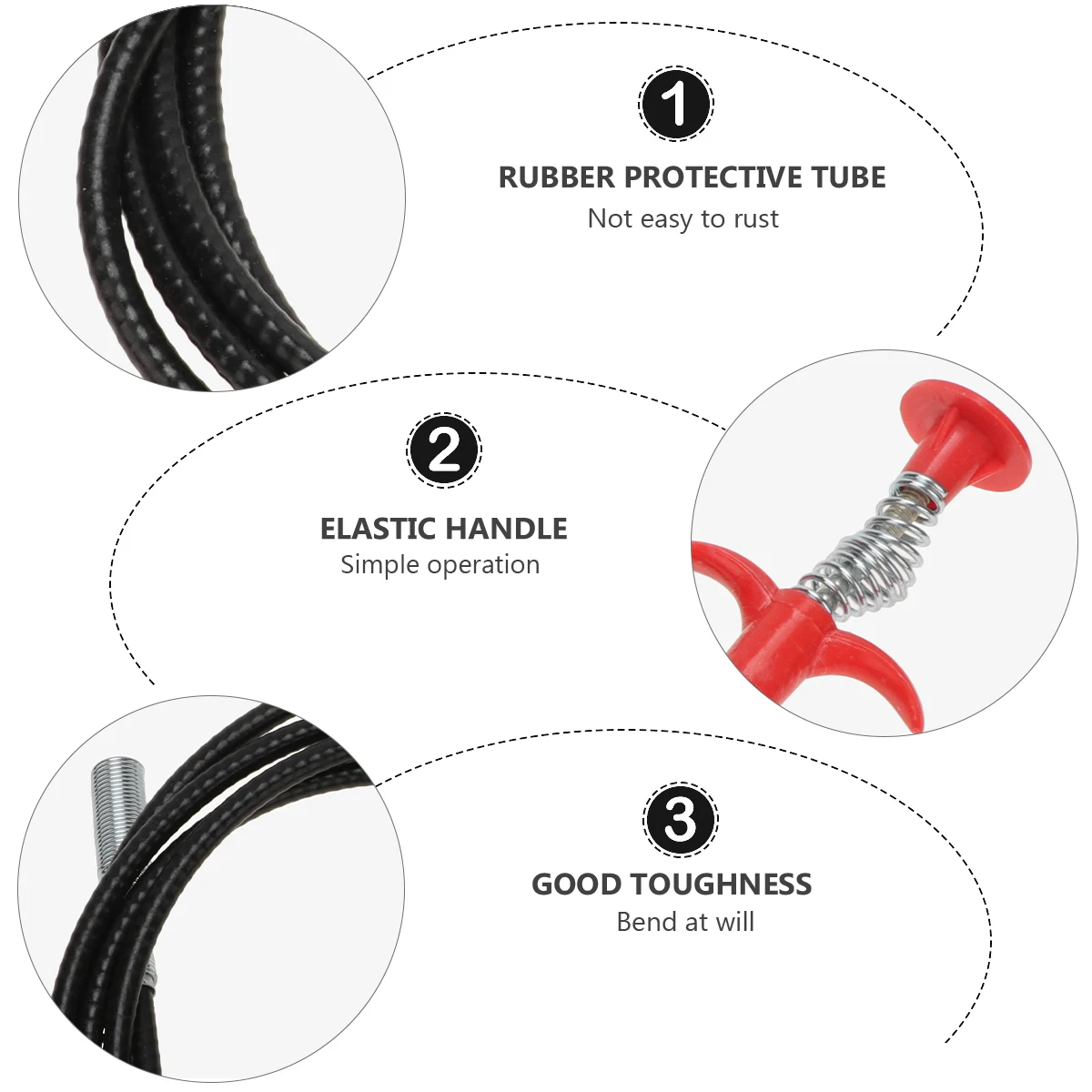 

Multifunctional Pipe Dredging Tool Flexible Grabber Stick Drain Cleaner Long Handle Elastic Grip Pipeline Cleaning