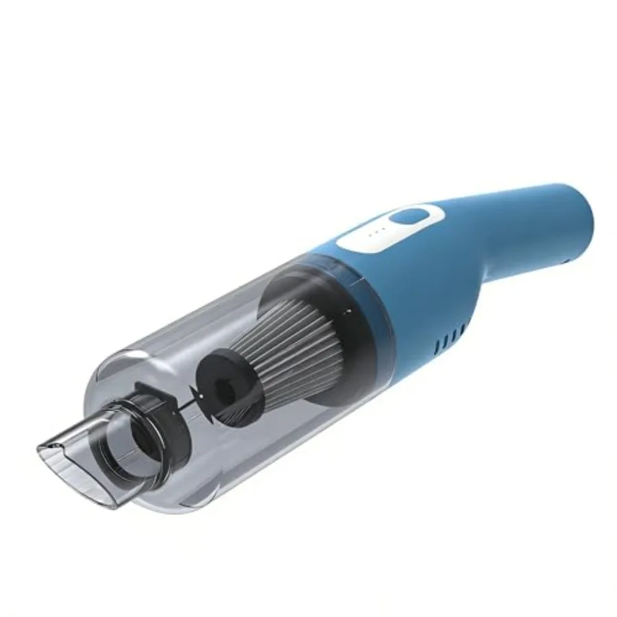 

Беспроводной ручной пылесос, легкий и портативный, для автомобиля, с насадками для щелей и щетками, перезаряжаемый через USB-C, идеально подходит для автомобилей