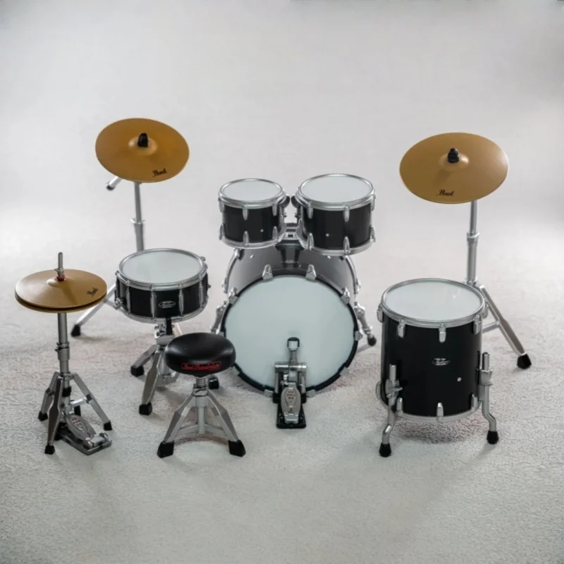 Genuine Bandai In Stock Bulk Cargo Pearl Drums Miniature Drum Set Band Jazz Drum Ornaments Action Figure Collecting Toys Gifts