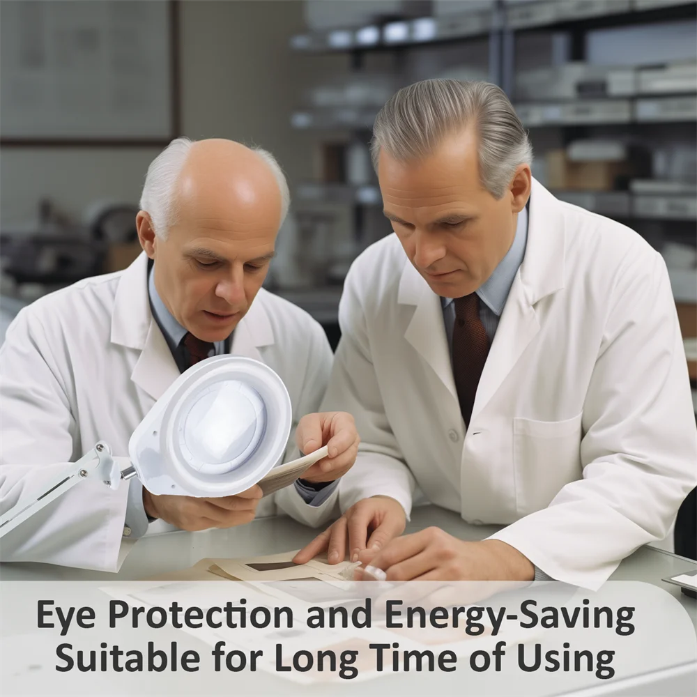 Lente d'ingrandimento 2025 con luce e supporto Lente d'ingrandimento con lampada da scrivania a LED Mani libere per lavori ravvicinati Lettura Riparazione PD178S