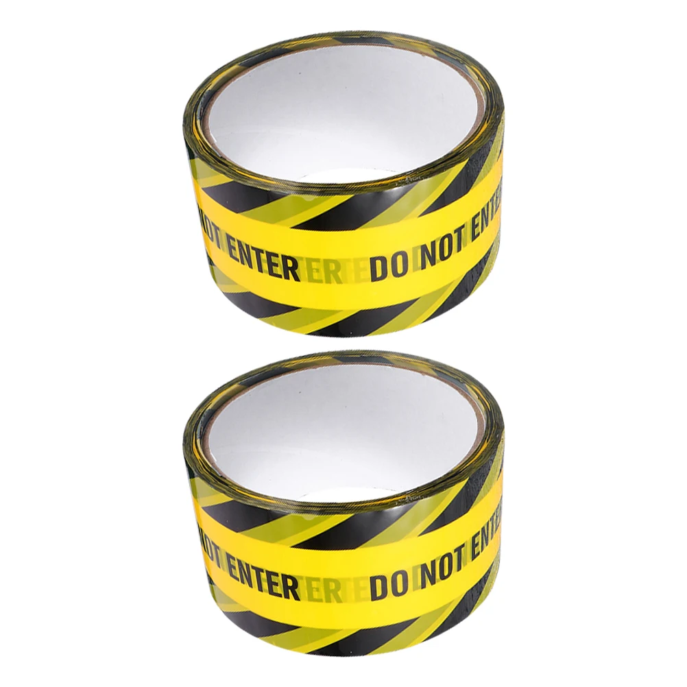 

2 Rolls Outdoor Warning Self Adhesive Wear Resistant Bright Color Long Lasting Multi Purpose Caution Tape For Home Office Road