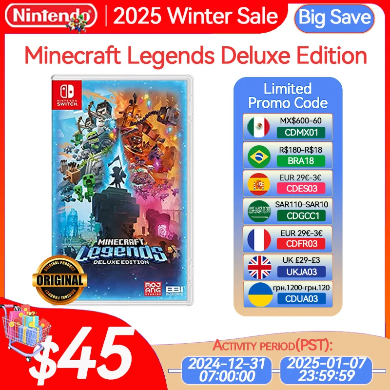 Minecraft Legends Deluxe Edition Nintendo Switch Game Deals Physical for Nintendo Switch OLED Switch Lite Switch Game Cards