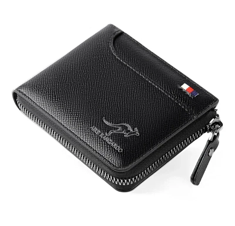 RFID Credit Card Holder Wallet for Men	PU Leather Zipper Small Men Cardholder Wallets	Luxury Designer Zipper Women Purse