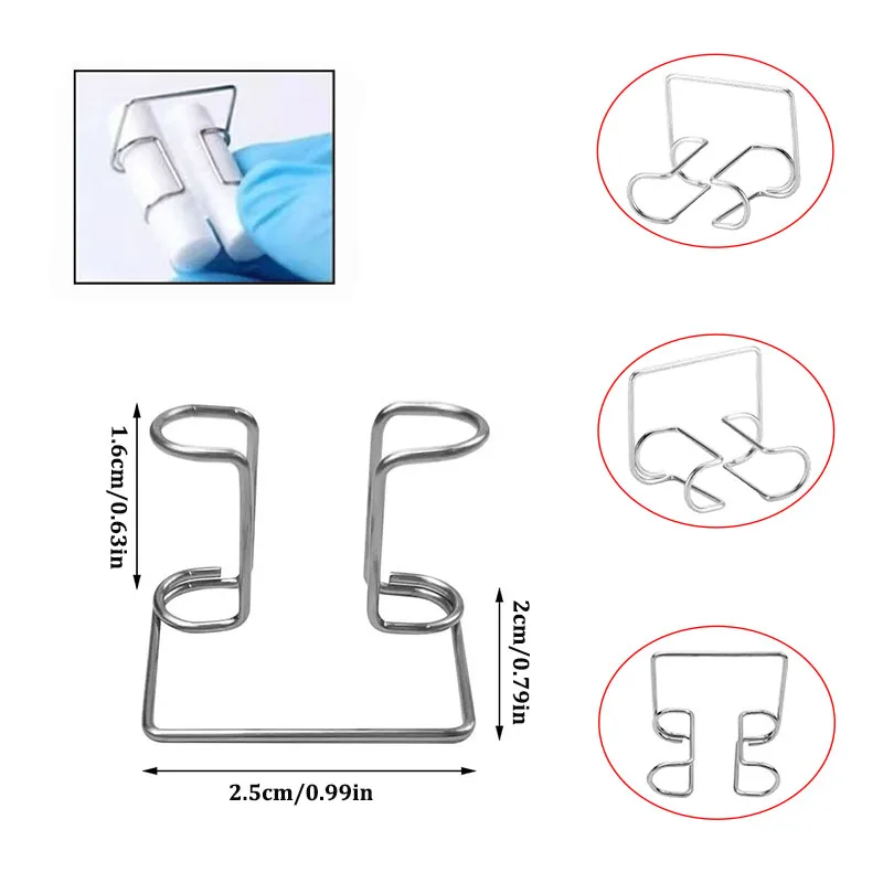 

1/5/10Pcs Dental Stainless Steel Orthodontic Cotton Roll Clip Oral Cotton Roll Fixing Holder Lab Supplies Dental Material