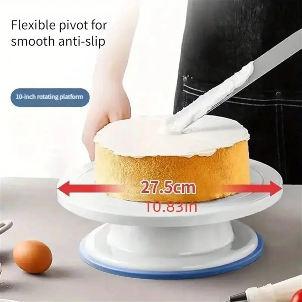 2026 NEW 76-Piece Cake Decorating Tool Kit -Non-Slip Turntable for Beginners DIY Cream Cookies Cake Making Bake Tools White