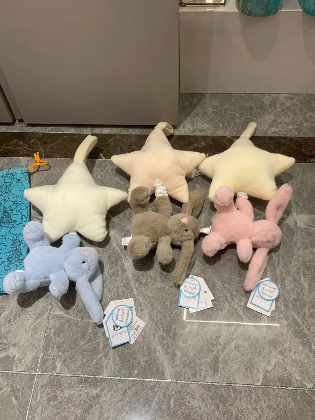 

New Jelly Cat Limited Edition Bonnie Rabbit Pulling The Bell Plush Doll Cat And Dog Interactive Companion Toy Pet Holiday Gift