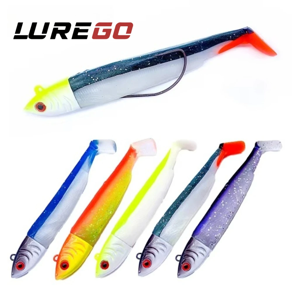 Kit de Pesca em Água Salgada: Combo Completo de Iscas Macias Anti-Engate - Minnows, Paddle Tails, Curly Tail Grubs e Jig Heads