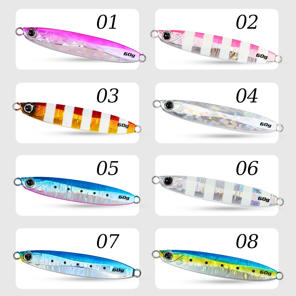 JIGGINGPRO Coltsniper Metal Jig 35g 45g 60g 80g 100g Long Casting Slow Jigging Lure Saltwater Fishing Lures view 6