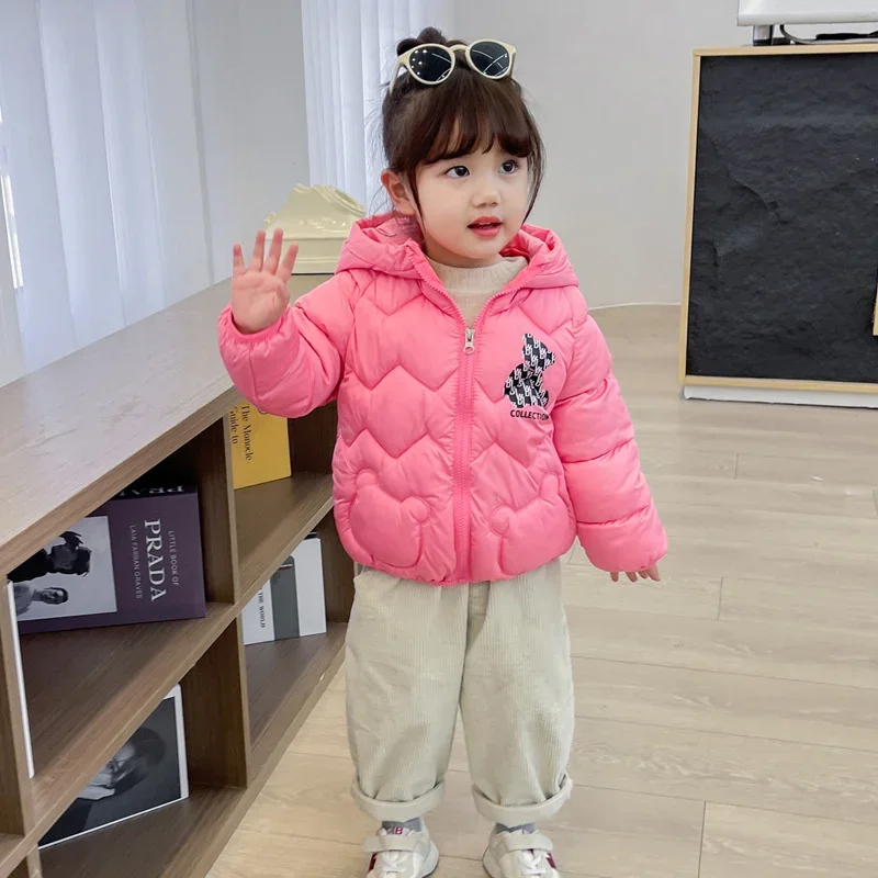 

Girls Down Coat Jacket Cotton Windproof Outwear 2024 Beautiful Warm Thicken Winter Skiwear Plus Size Children's Clothing