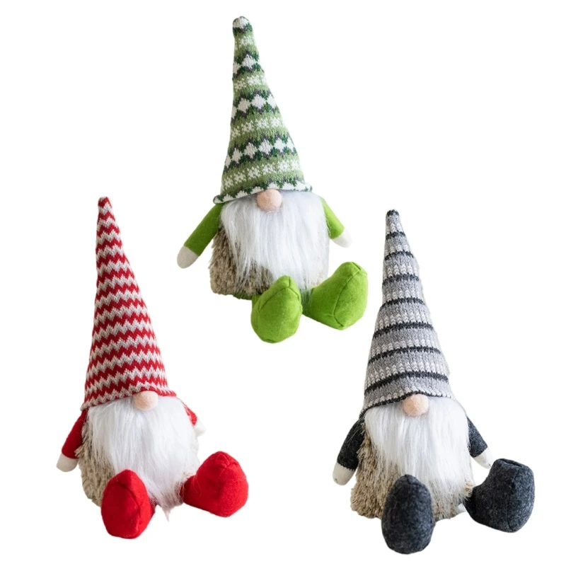 SZWA Stylish No Face Gnomes Decorations Plush Ornament for Pleased Holiday Setting