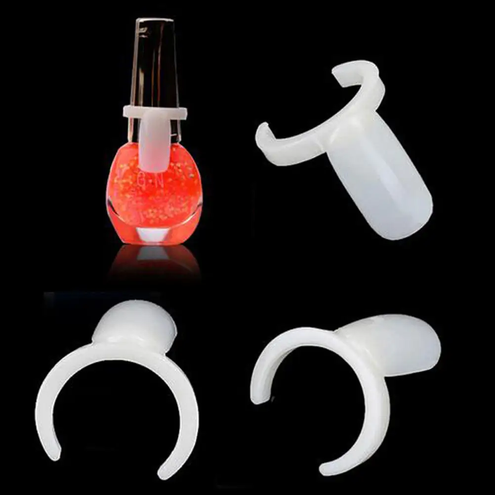 100Pcs Manicure Color Display Rings Professional Nail Salon Supplies Color Contrast Tools for Gel Polish Selection