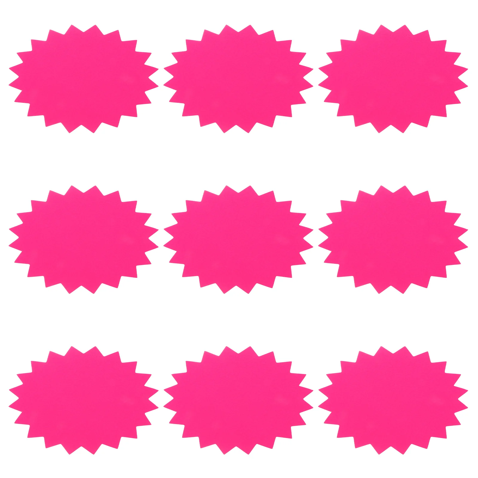 

100 Sheets Fluorescent Paper Price Tag Stickers Cake Advertising Signs Retail Tags Pink
