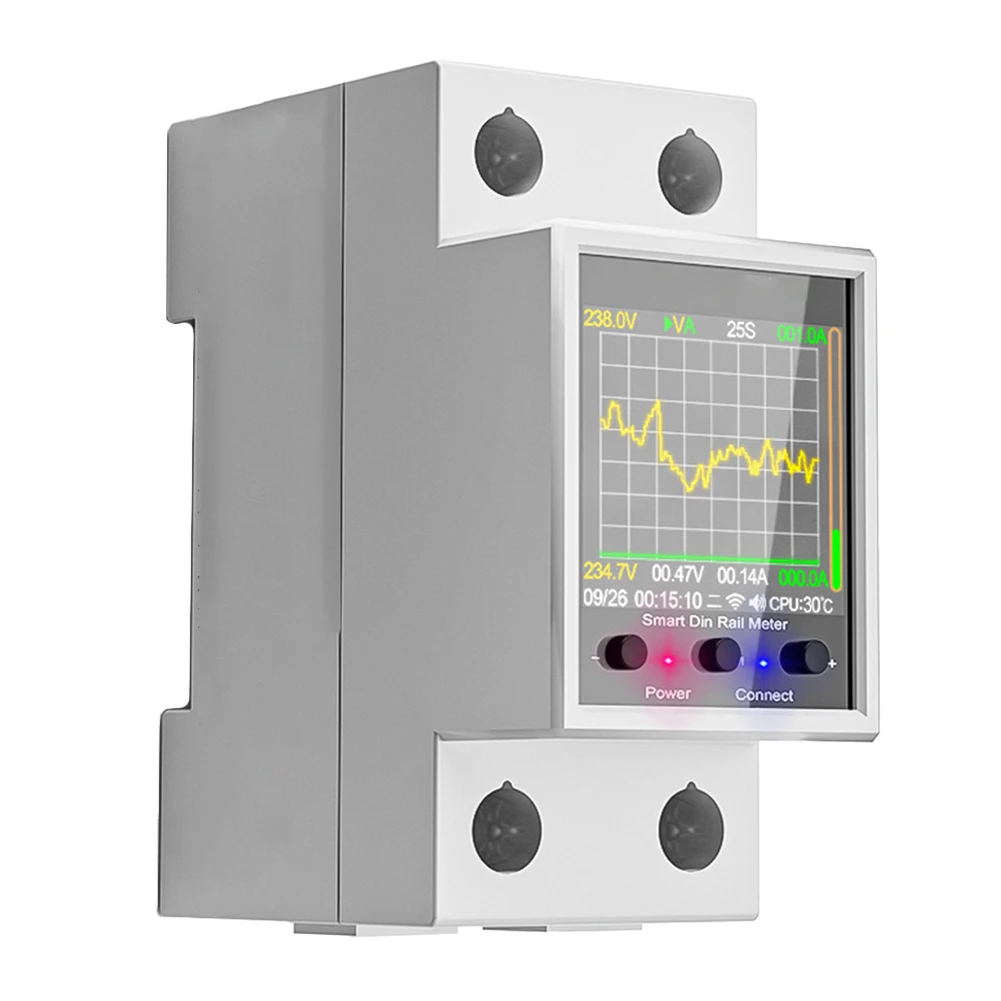 100A Guide Rail Electric Meter Digital Display Leakage Safety Protection Breaker For Tuya Home Automation Monitor