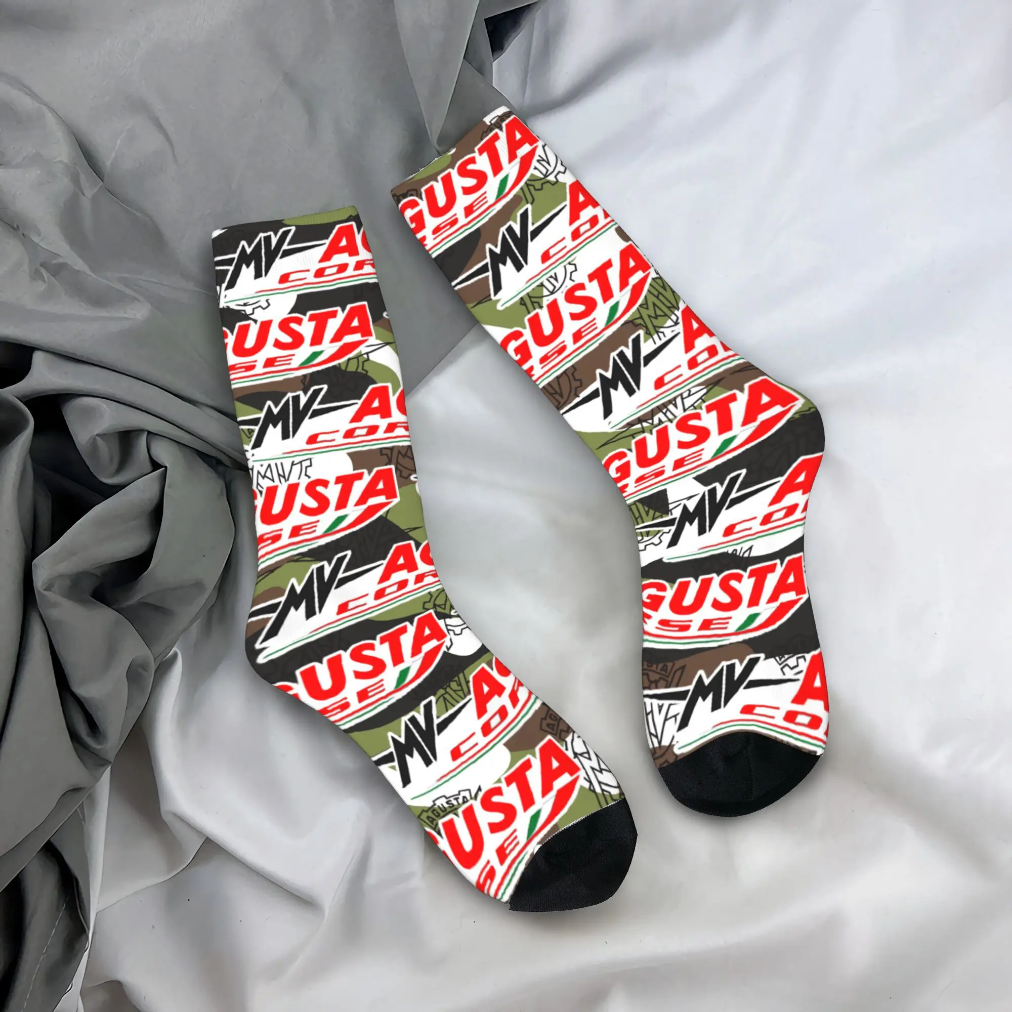 Милые мужские камуфляжные носки M-Mvs на заказ, унисекс, дышащие теплые носки с 3D принтом