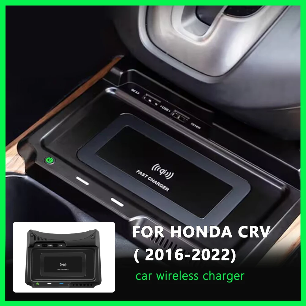 

Быстрое беспроводное зарядное устройство для Honda CRV 2016 2022 для iPhone автомобильная подставка для мобильного телефона usb подключи и работай центральное управление