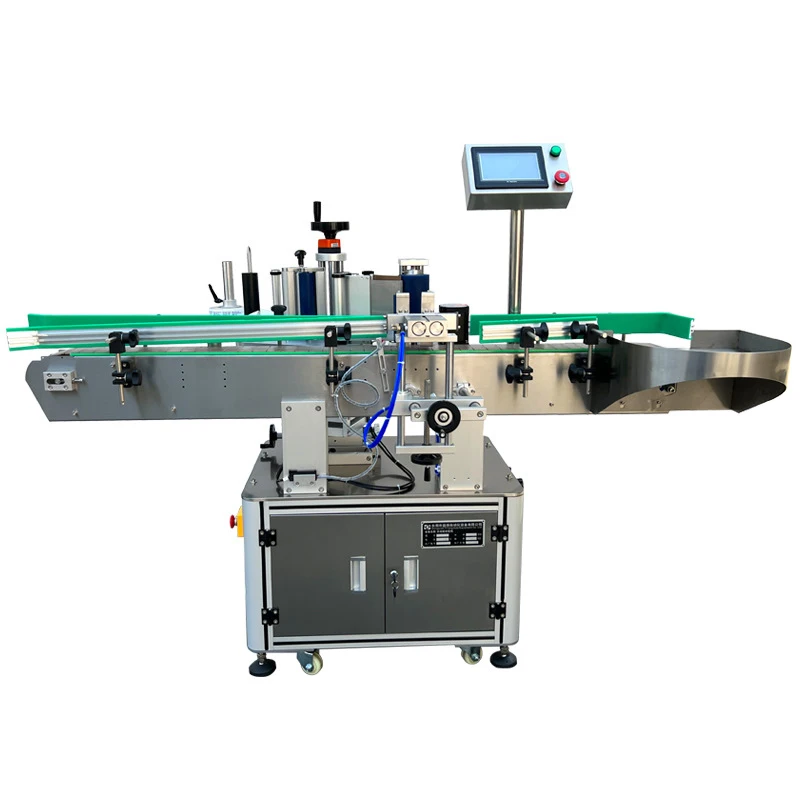 DOVOLL SLM-H Full-automatic Vertical on Ground Labeling Machine for Round Glass or Plastic Bottles with Date Printer
