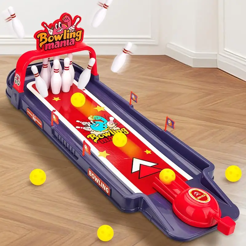 Kids Bowling Set Bowling Game Office Desk Toys Table Games Small Bowling Set For Men Women Children Teens Work Or School Birthda