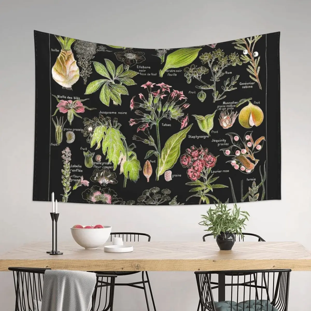 

Adolphe Millot - Plantes dangereuses A (dangerous plants A) Tapestry Decorations For Room Cute Room Decor Tapestry