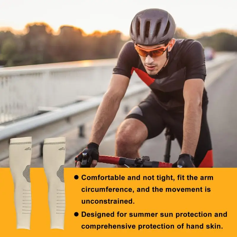 Arm Sleeves For Men UV Sun Protection Compression Cover UPF 50 Arm Cover Cooling Sports Sleeves For Basketball Running Cycling