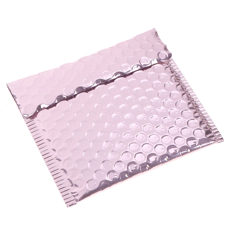 Bubble Foil Mailer para Embalagem De Presente, Ouro Rosa, Envelopes De Casamento, 10 Pcs