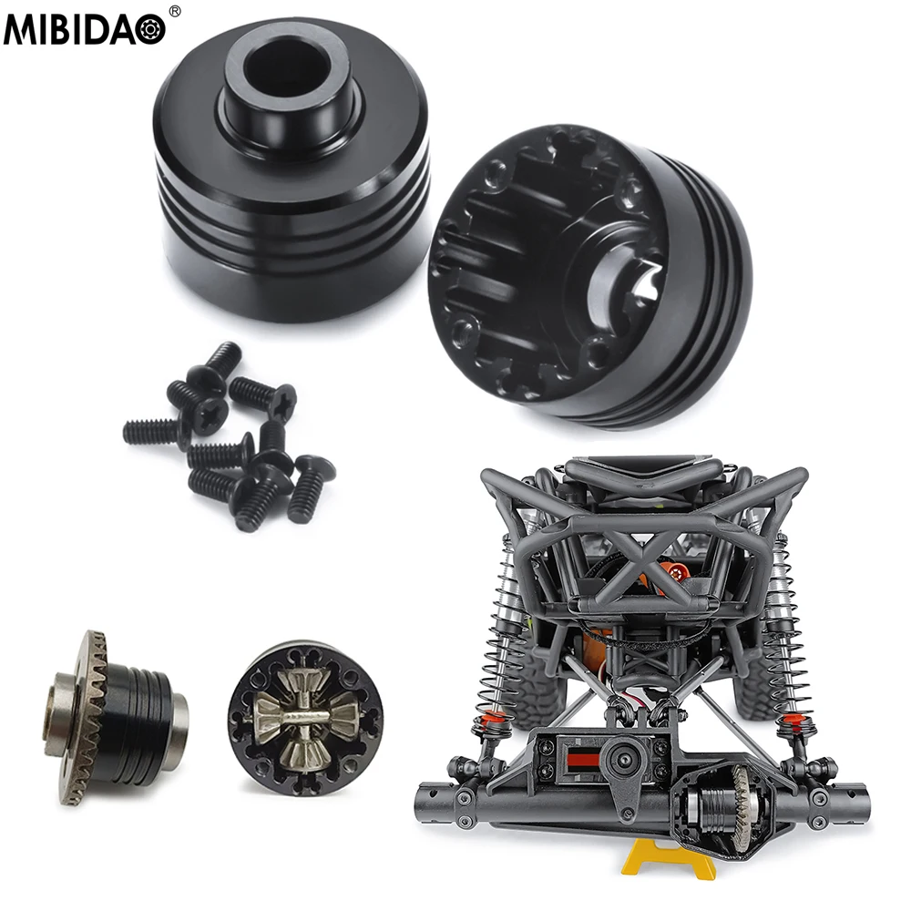 

MIBIDAO 2 шт. металлическая передняя и задняя осей Diff Крышка для 1/10 осевой RBX10 AXI03005 обновленные детали для радиоуправляемого гусеничного автомобиля