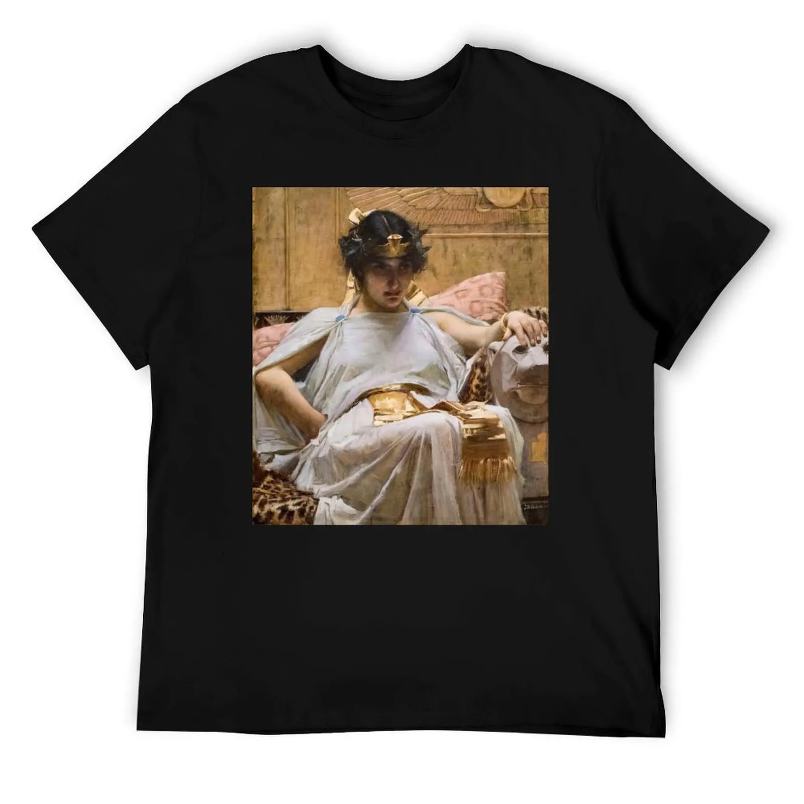 

Cleopatra - John William Waterhouse T-Shirt cotton t shirts high quality anime t shirts for man T-Shirt