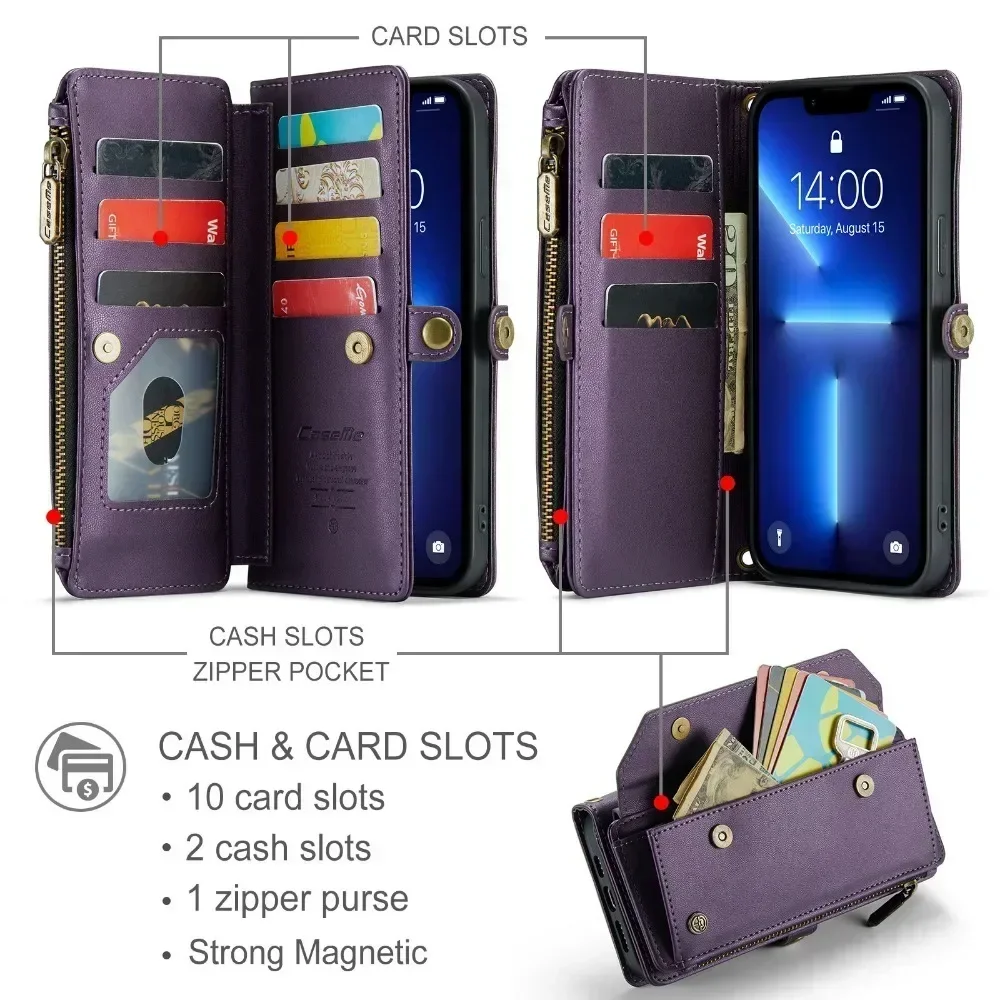 Leather Crossbody Wallet Case for Samsung Galaxy S24 S23 S21 FE S22 Ultra Plus A54 A53 A52S A52 A34 A33 A25 A23 A22 A24 4G Cover