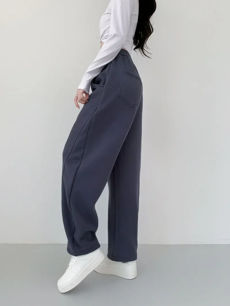 

Autumn Winter Women Casual Sports Pants Fashion Warm Sweatpants Baggy Thick Joggers Trousers Female Sporting Clothing Y2k Korean