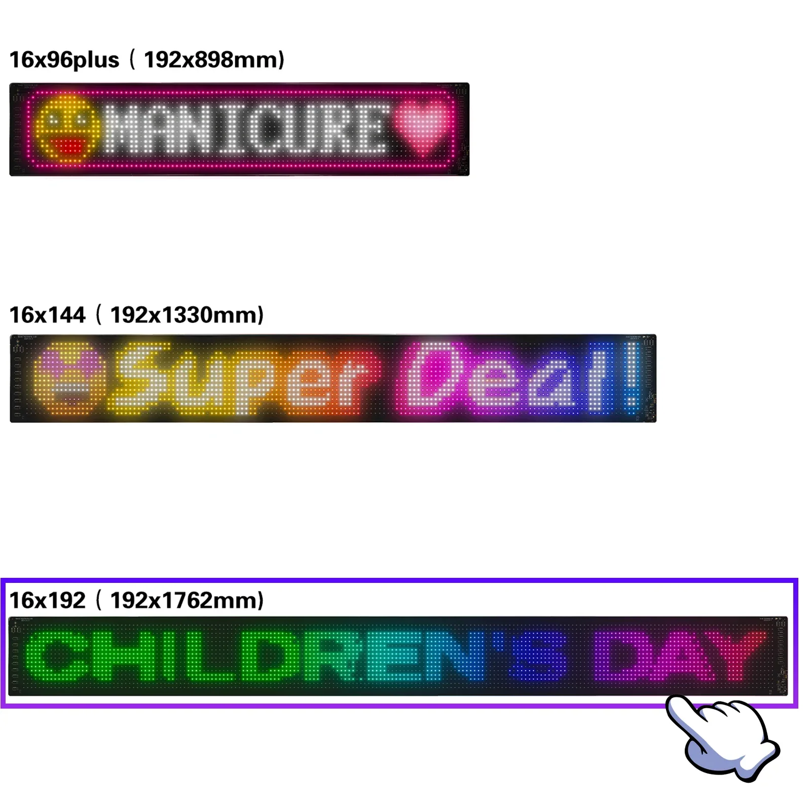 New 16*96PLUS 5V USB RGB LED Matrix Car Sign Programmable Pattern Animation Text DIY Scrolling Panel Remote Control Advertising