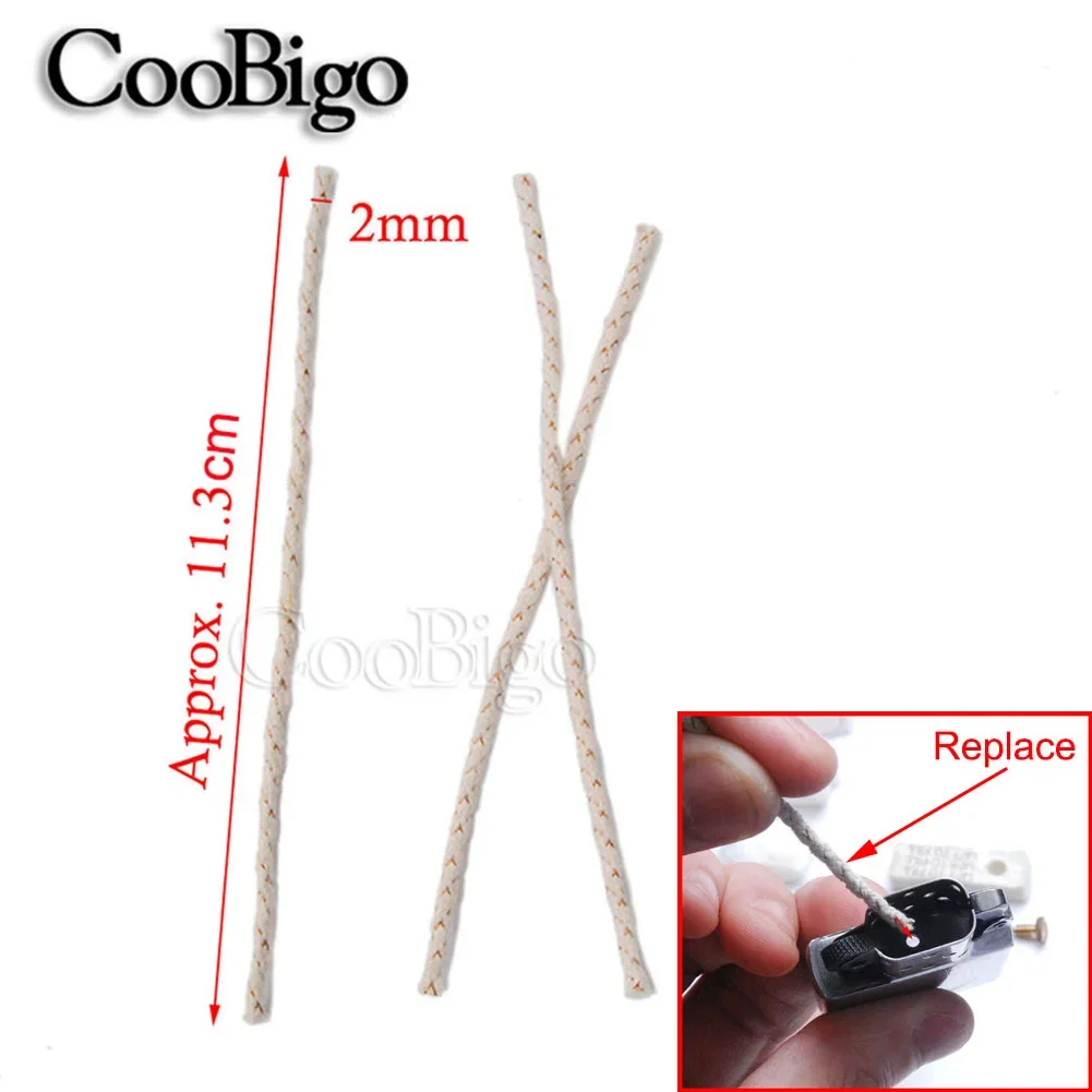 20pcs Replacement Lighter Copper Wire Cotton Core Wick for Petrol Zippo Lighter Kerosene Oil Lighter Accessories