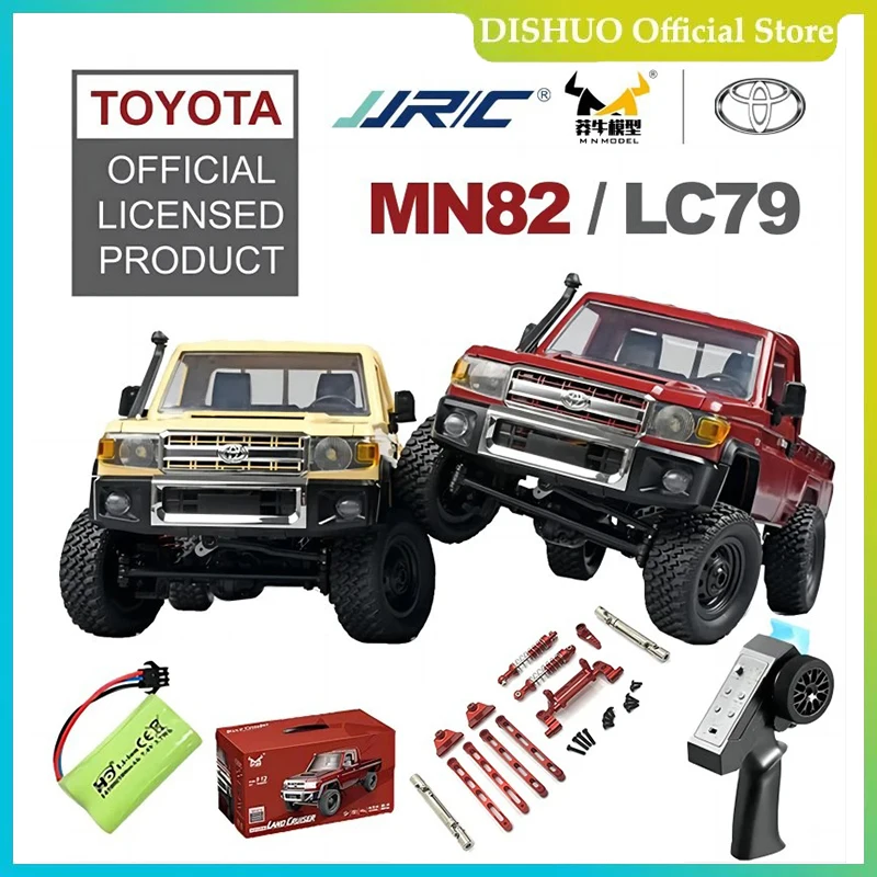 MN82 Remote Controlled Climbing Off-road Vehicle 1:12 Full Scale 4WD for Toyota LC79 Simulation RC Model Children Toy Rc Car